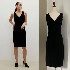 M.M. LAFLEUR The Rachel Dress Sleeveless V-Neck Sheath BLD in Black Size 8